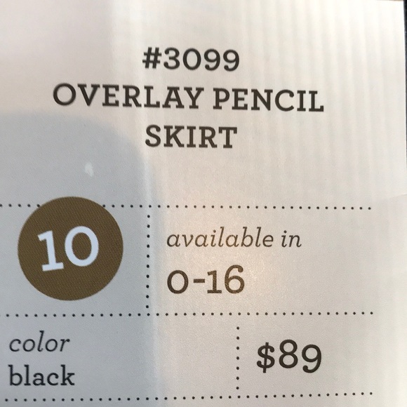 NWT CAbi Overlay Pencil Skirt - Picture 6 of 7